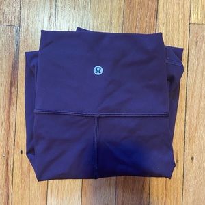 Lululemon plum purple crop leggings
